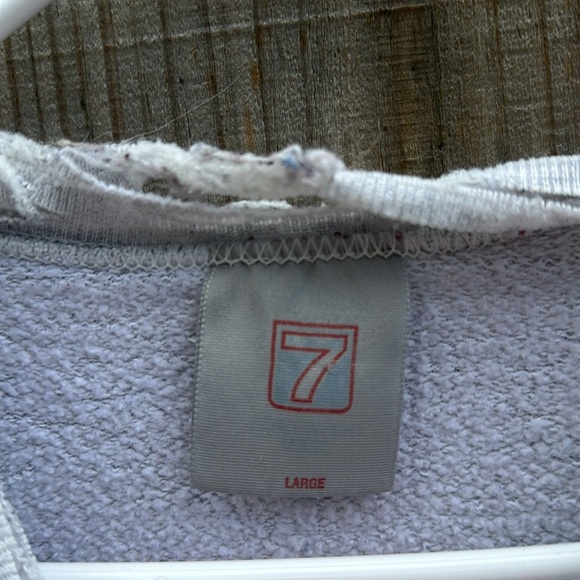 Vintage 90s LOGO 7 Gray Atlanta Braves Crewneck Sweater Size Large - Picture 7 of 15